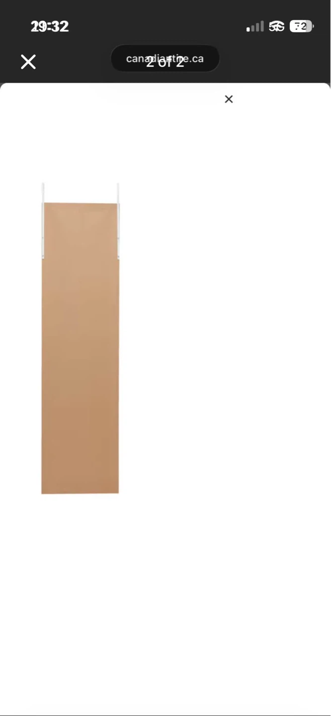 Rectangular Hanging Door Mirror, 14 x 50-in - photo 2