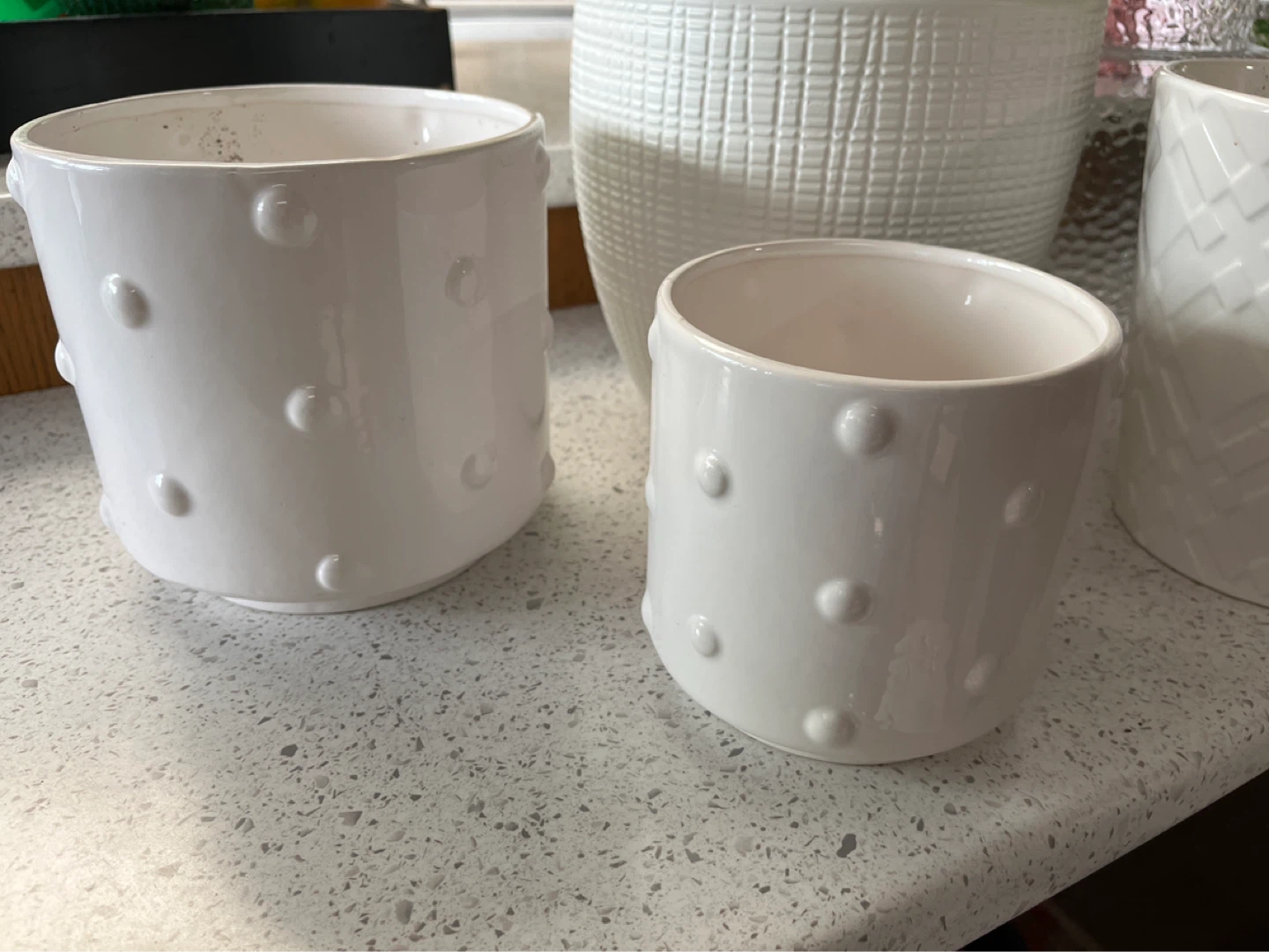 Set of 4 Ceramic & Glass Planters - photo 2