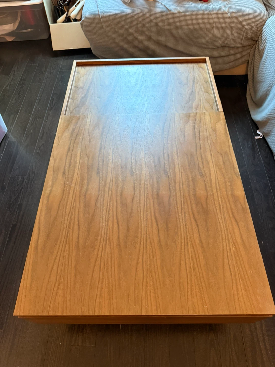 Structube Lift Top Coffee Table with Storage - Walnut Finish - photo 3