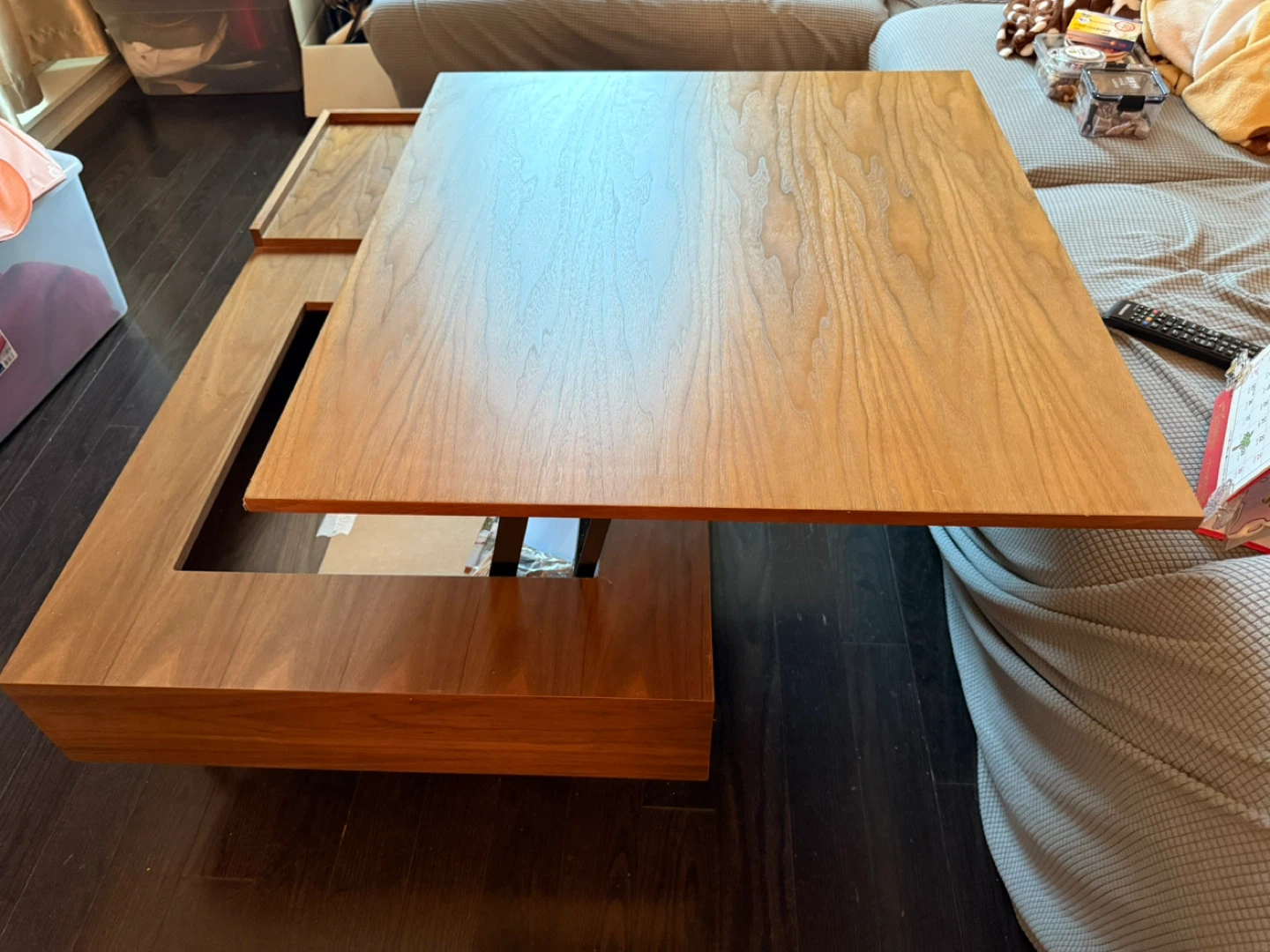 Structube Lift Top Coffee Table with Storage - Walnut Finish - photo 4