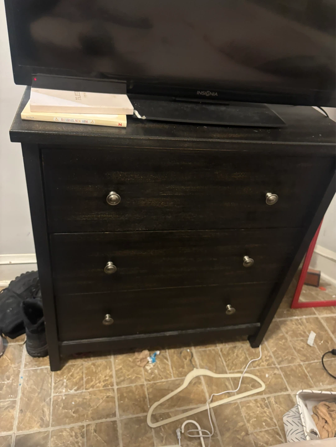 Black 3-Drawer Dresser - 34" High - photo 5