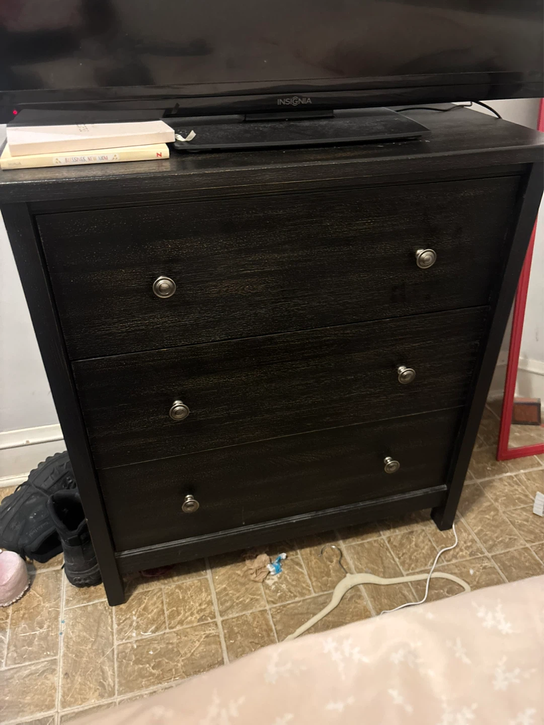Black 3-Drawer Dresser - 34" High