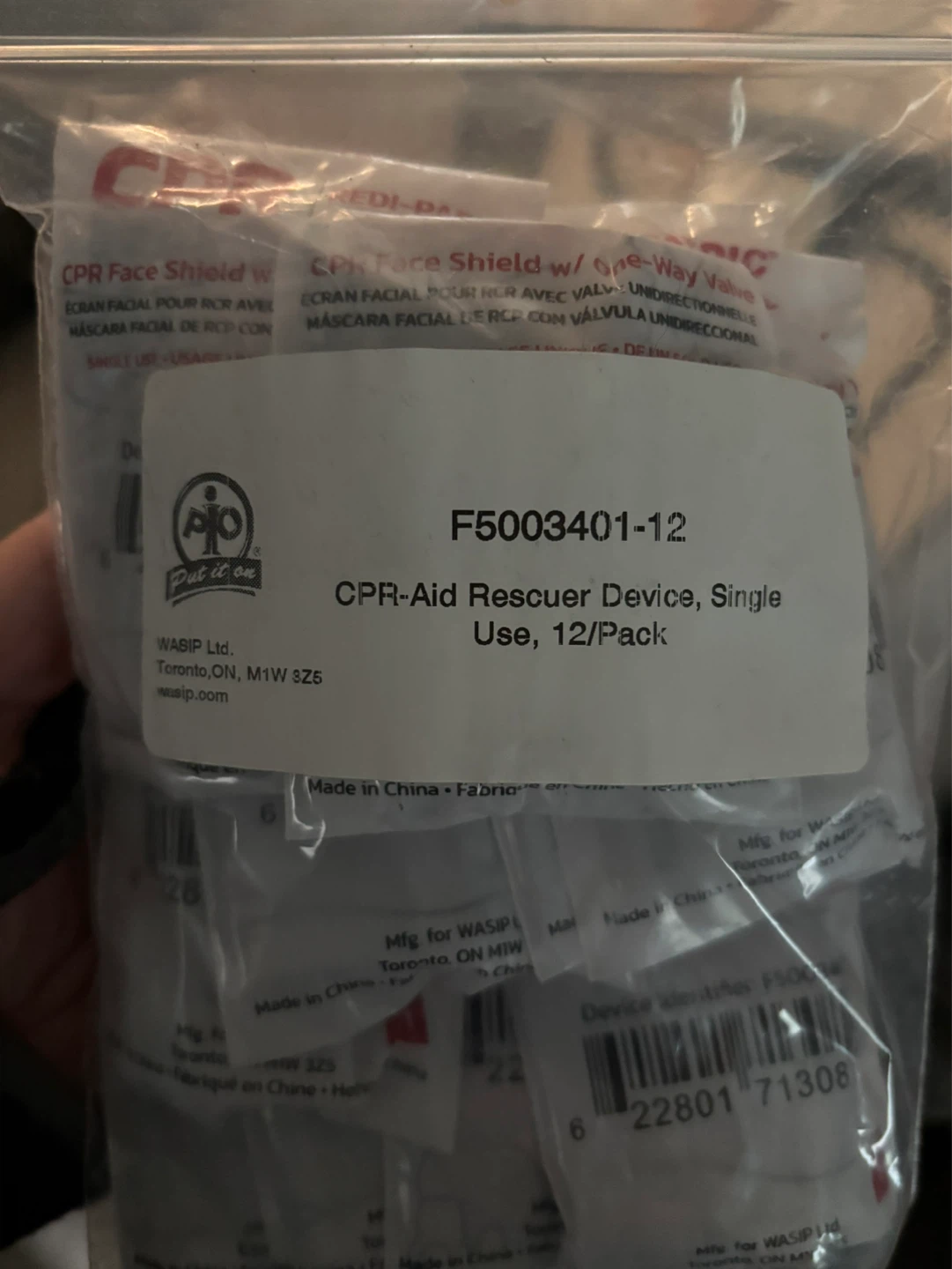 CPR-Aid Rescuer Device, Single Use, 12/Pack