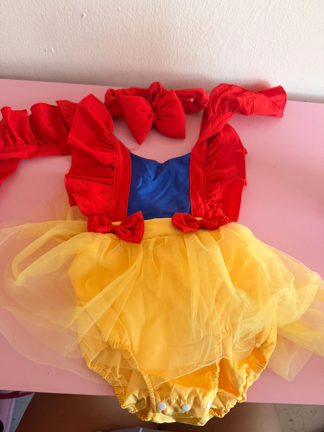 Baby Snow White Costume Romper with Headband