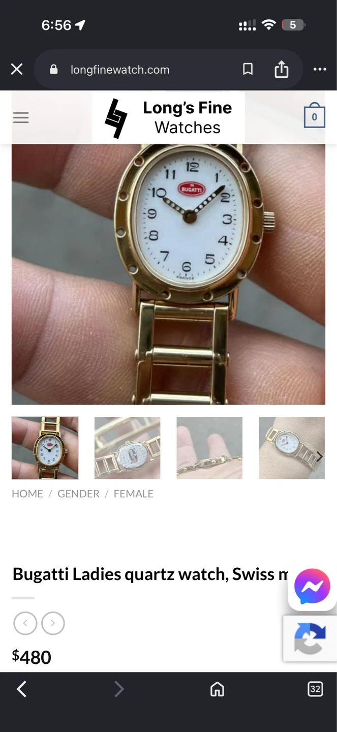 Bugatti Ladies Quartz Watch with Leather Case