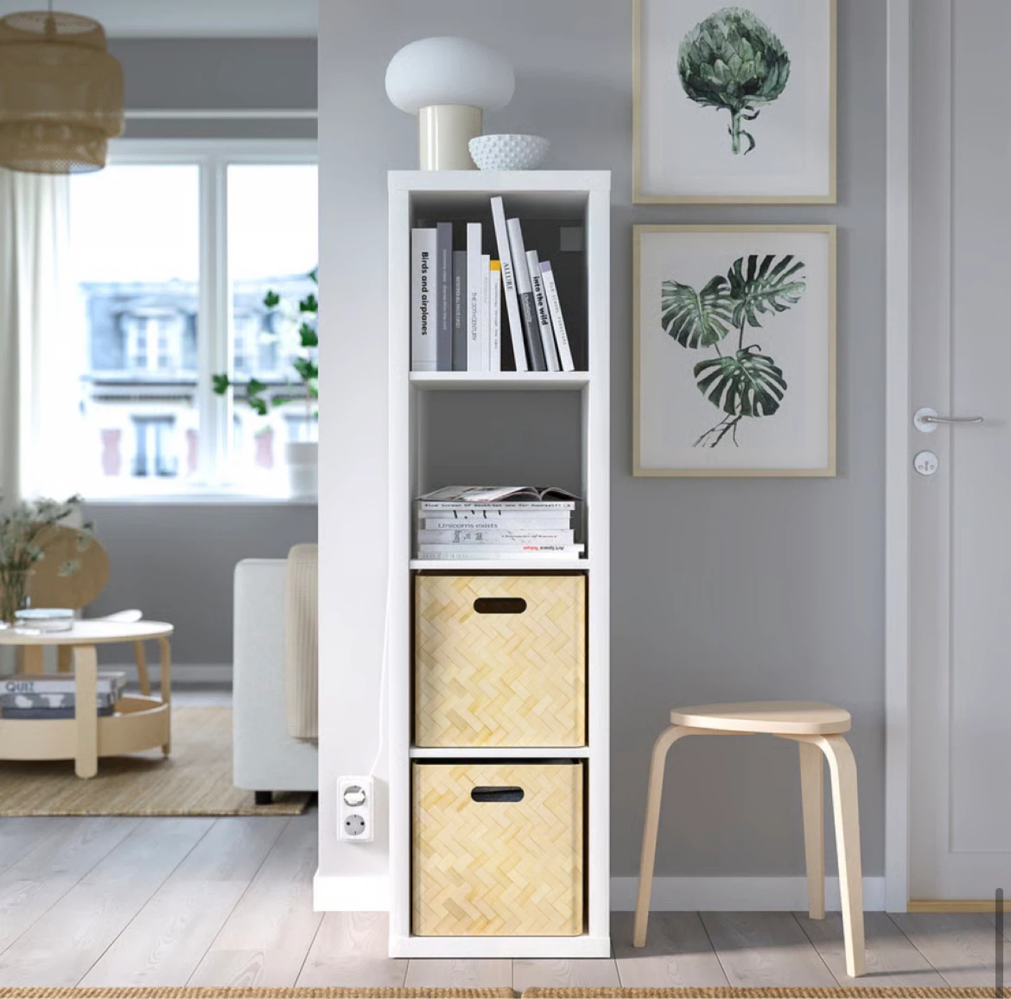 IKEA KALLAX Shelf Unit 1x4 - White - photo 2