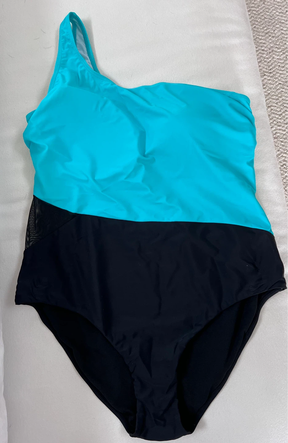 One Shoulder Colour Blocked Swimsuit XL