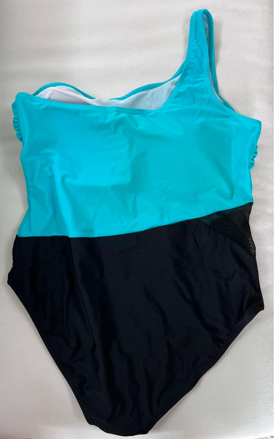 One Shoulder Colour Blocked Swimsuit XL - photo 2