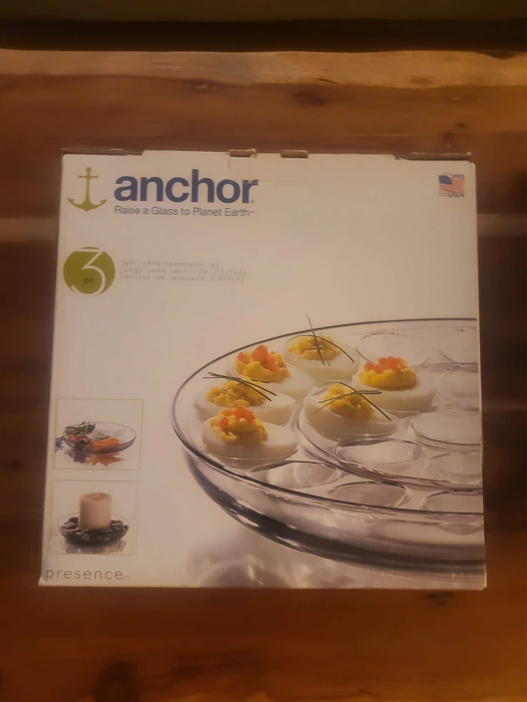 Anchor Hocking 3-piece Deviled Egg Platter