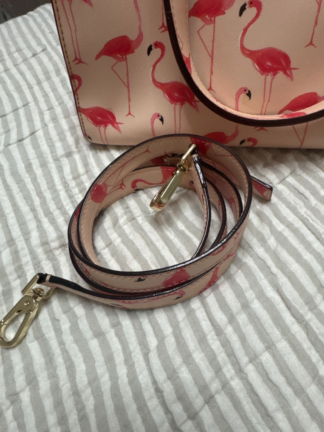 Kate Spade Flamingo Print Dome Satchel Bag - photo 2