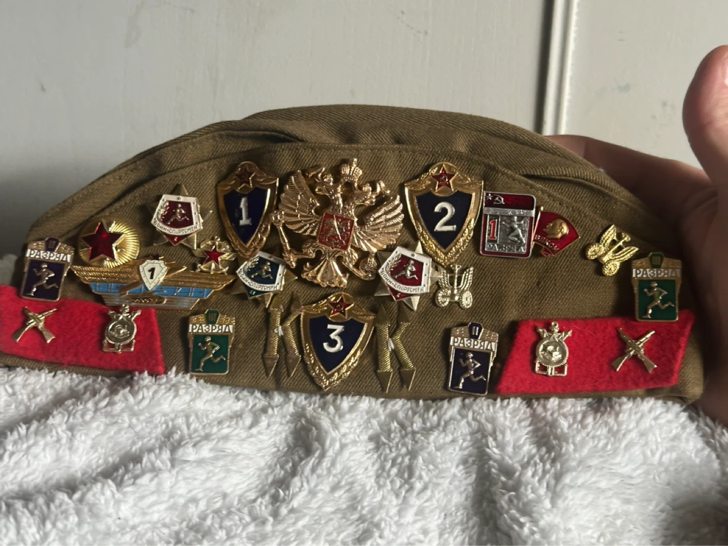 Soviet Army hat with pins