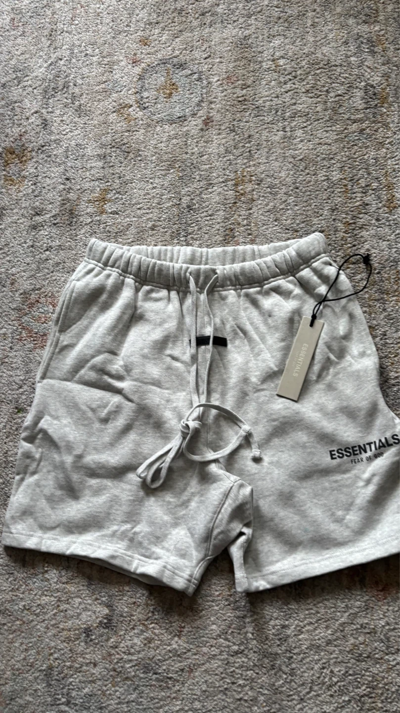 Essentials Black and Lightoat Shorts