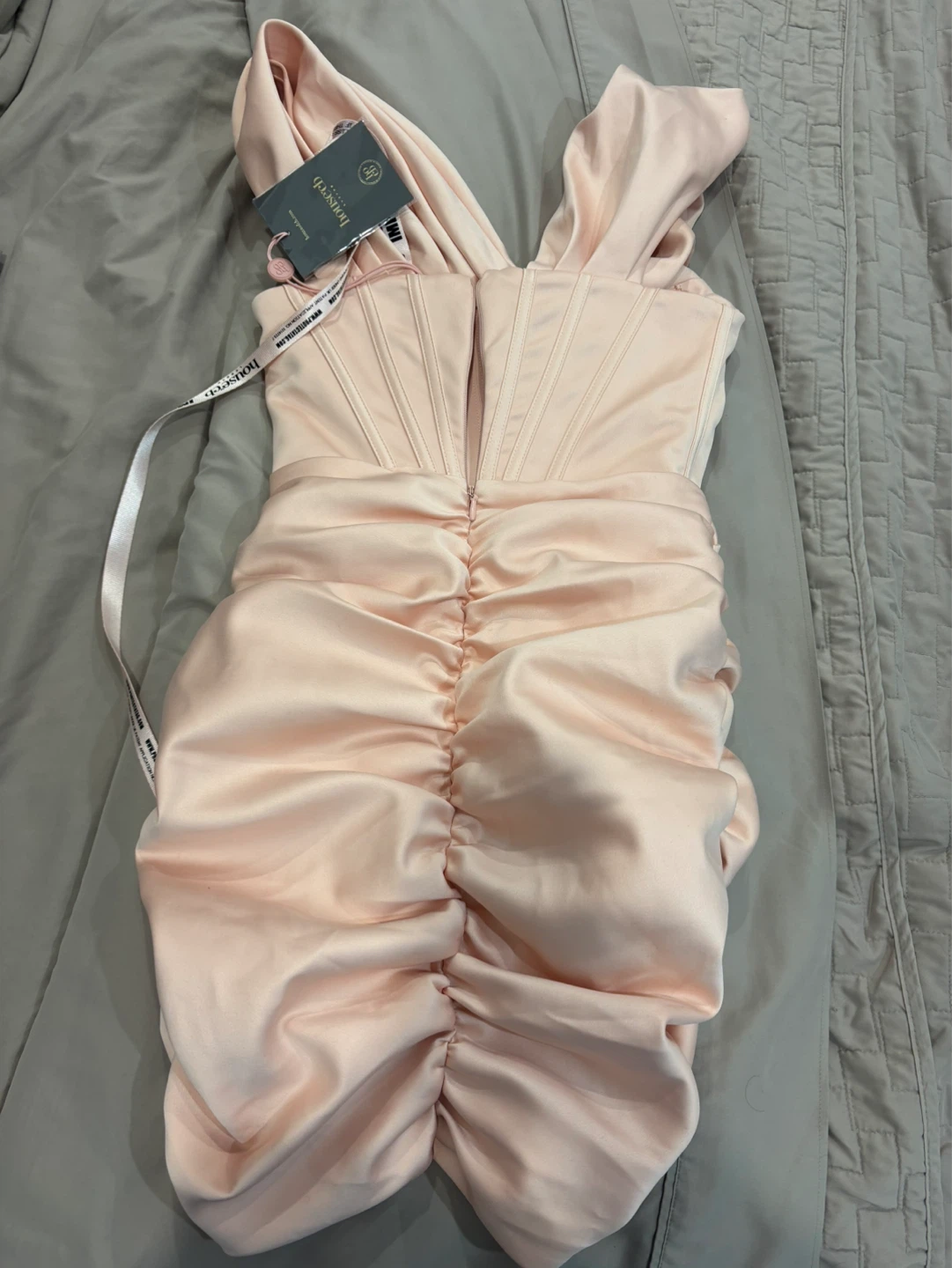 House of CB Pink Ruched Midi Dress - photo 4