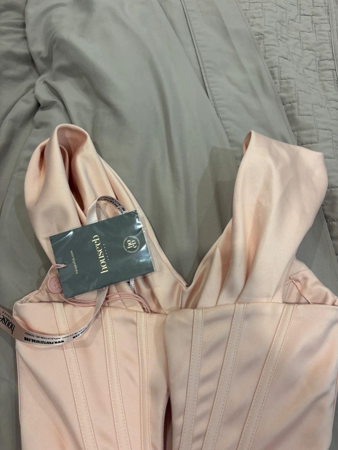 House of CB Pink Ruched Midi Dress - photo 3
