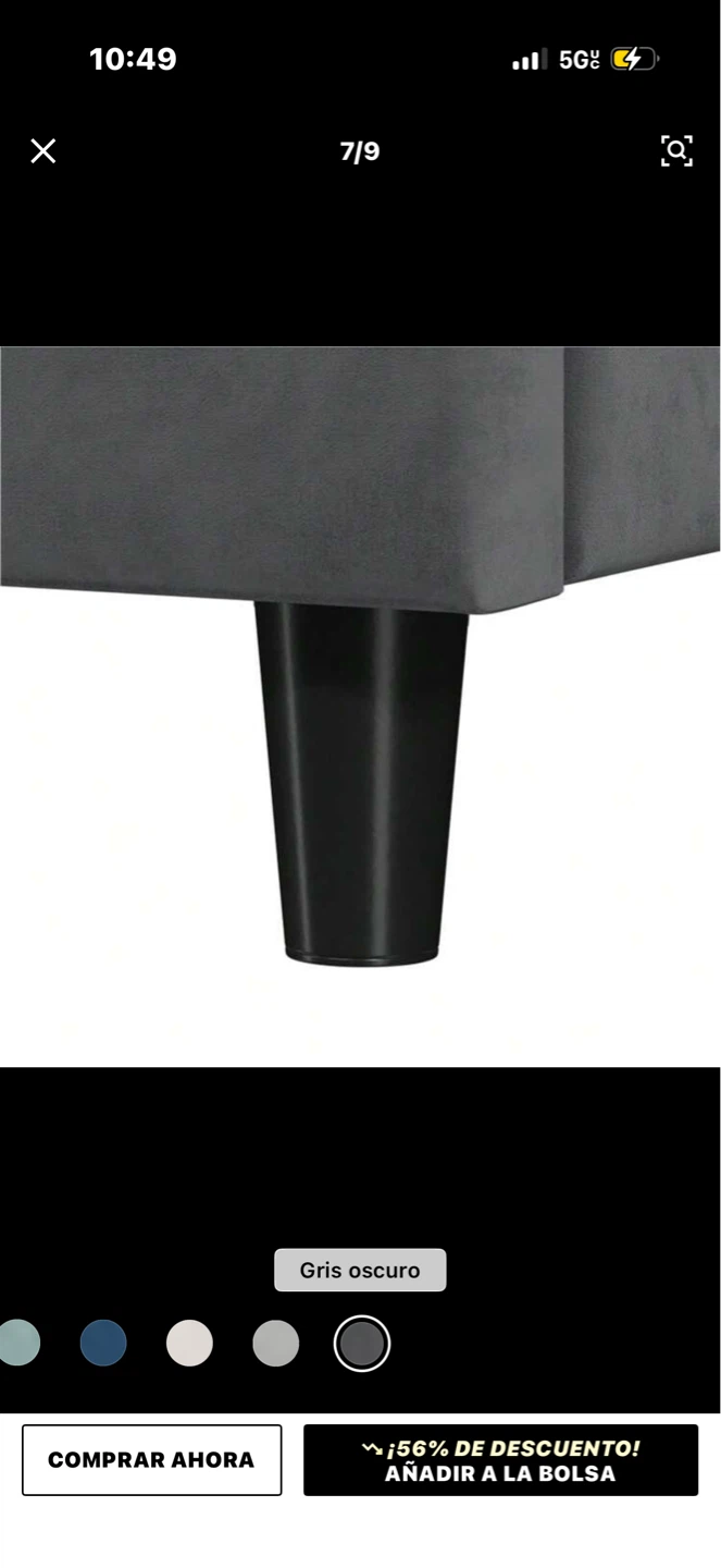 Full Size Velvet Upholstered Bed Frame with Headboard - photo 4