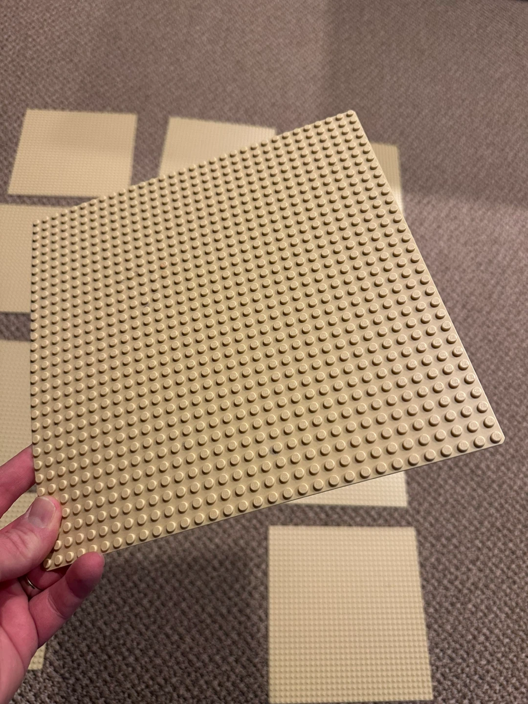 LEGO Baseplates 10” square tan colour
