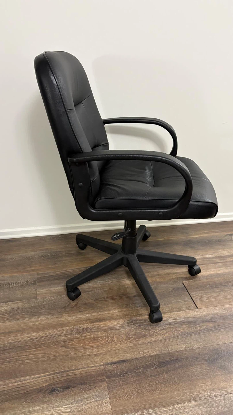 Black Office Chair with Wheels
