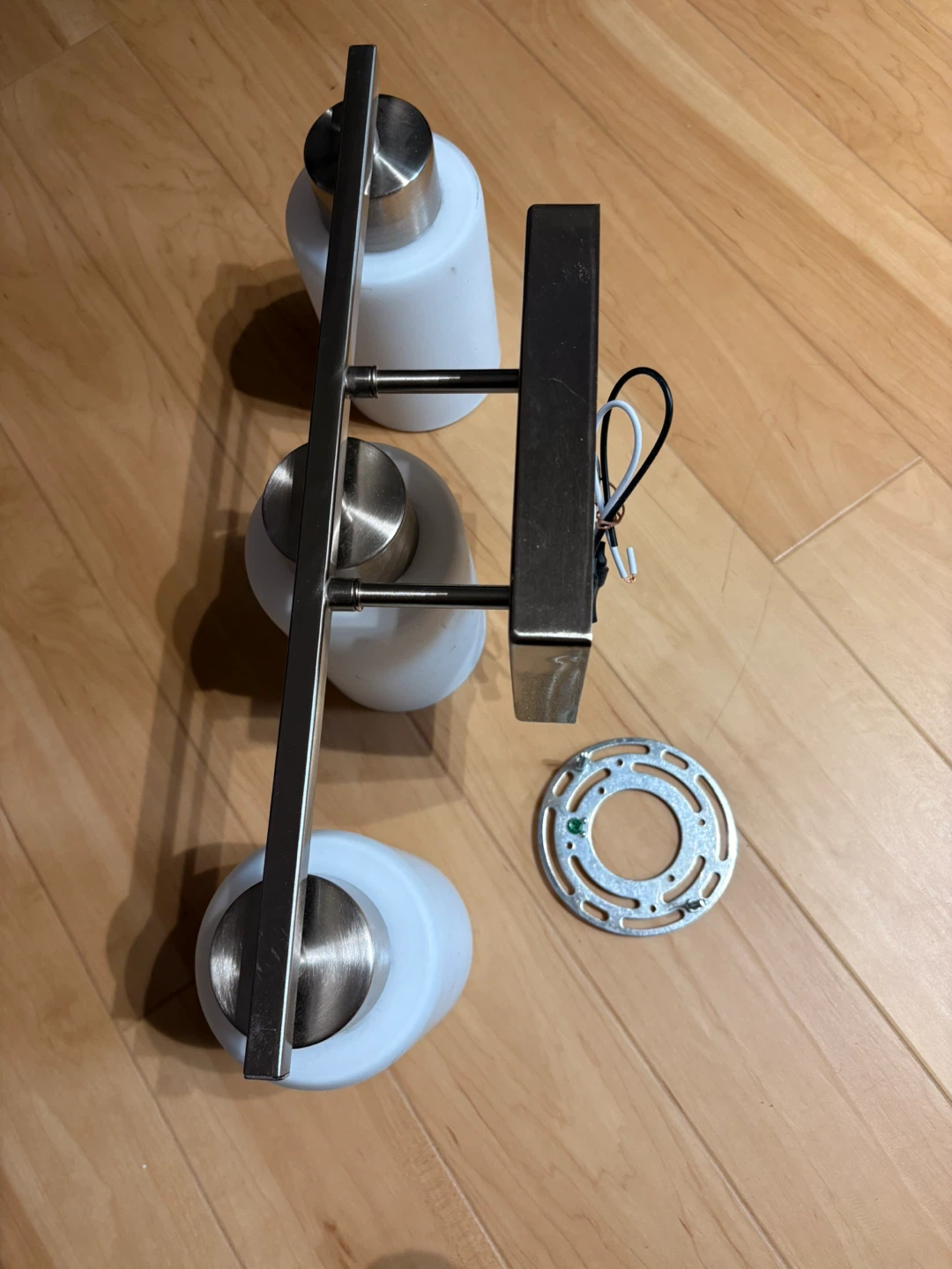 Brushed Nickel 3-Light Vanity Light Fixture - photo 2