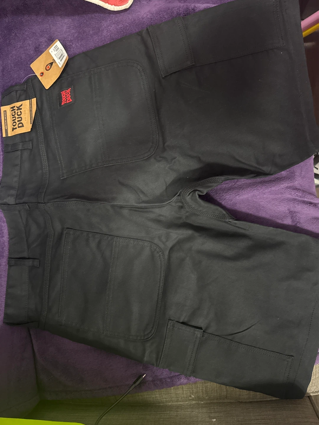Tough Duck  Flex Twill Cargo Shorts - Black