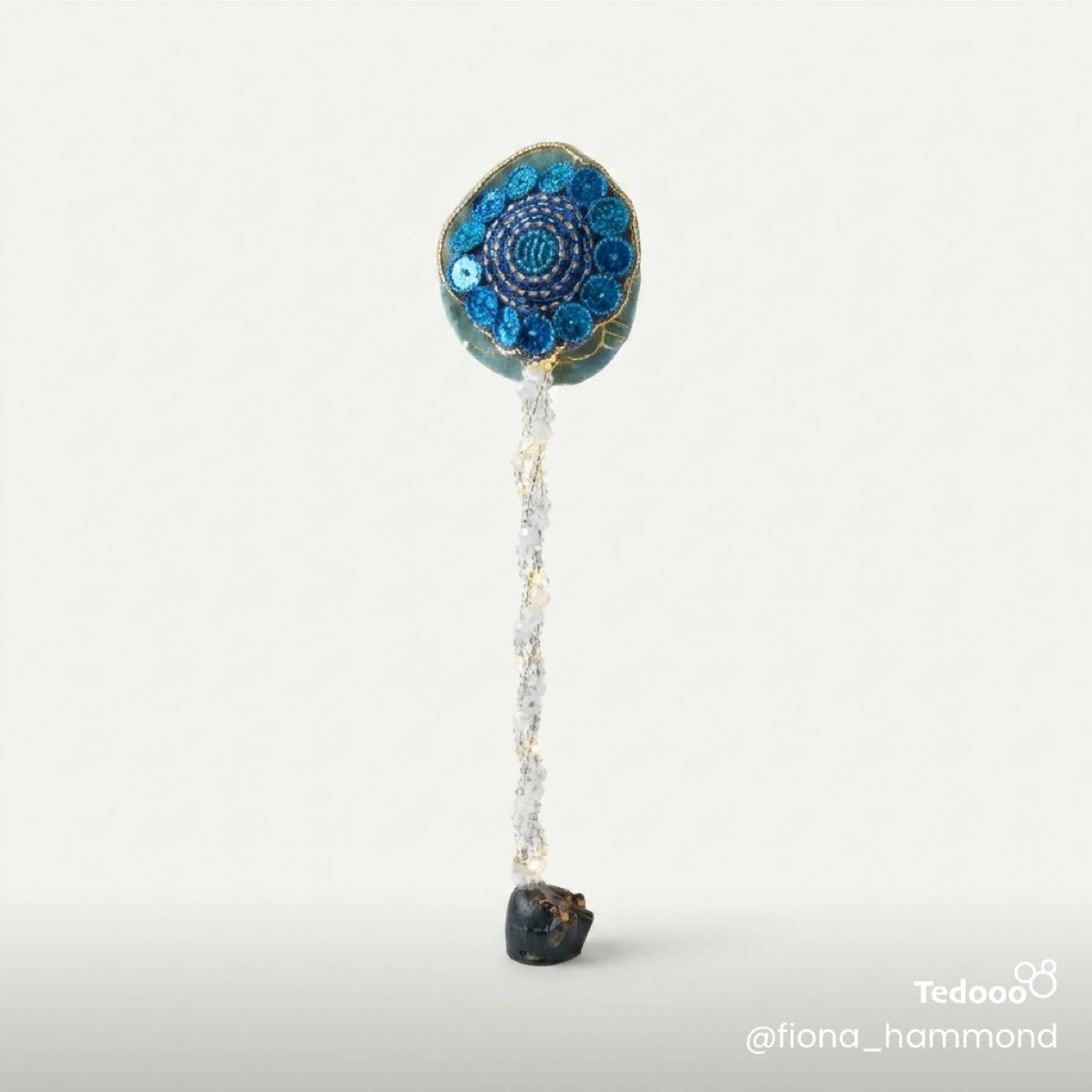 Handmade Crystal Cat Charm Dowsing Wand - photo 2