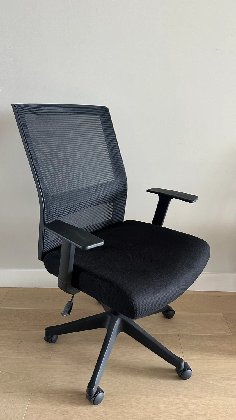 Black Office Chair with Mesh Back