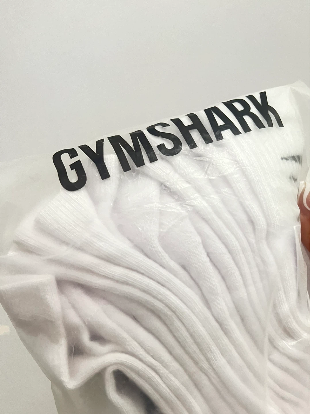 NEW! Gymshark White Crew Socks - Pack of 5 - Medium - photo 4