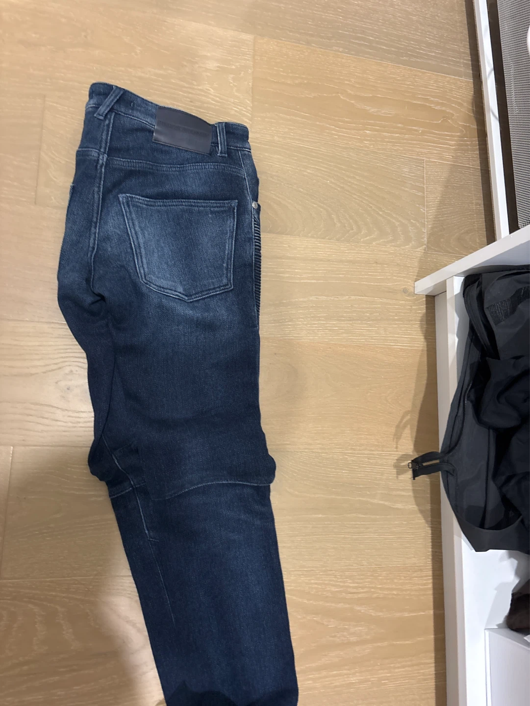 Balmain Blue Denim Biker Jeans - photo 3