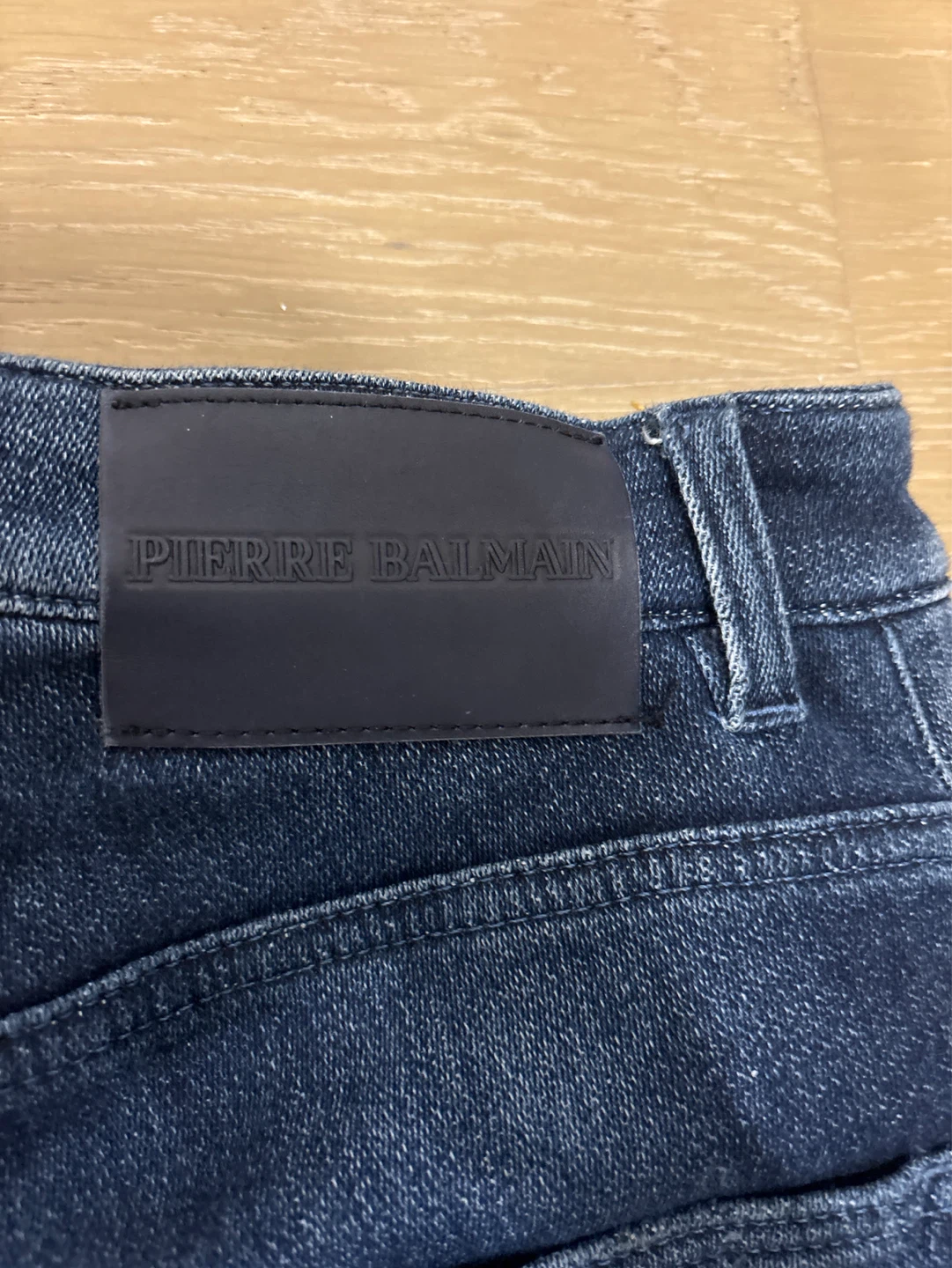 Balmain Blue Denim Biker Jeans - photo 4