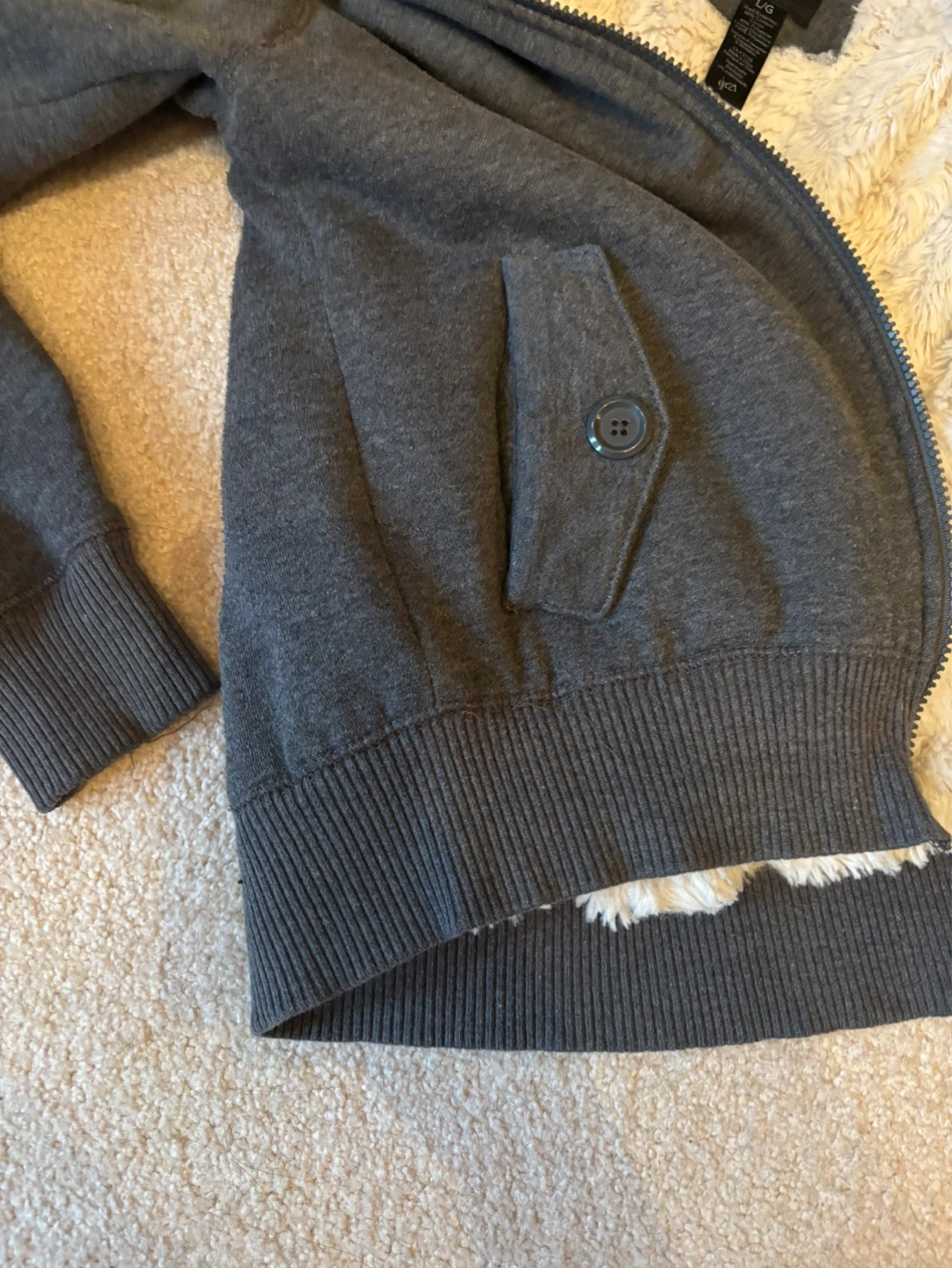 2000’s Style Grey Sweater Jacket - photo 3