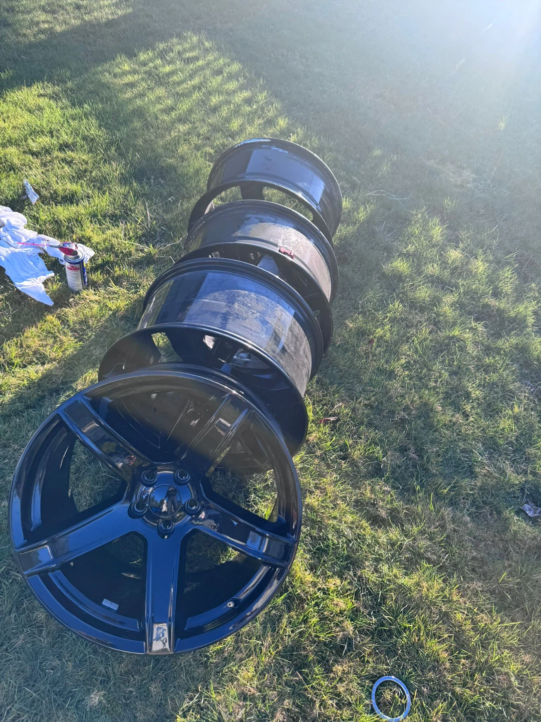 Set of 4 Black Aftermarket Rims - photo 2