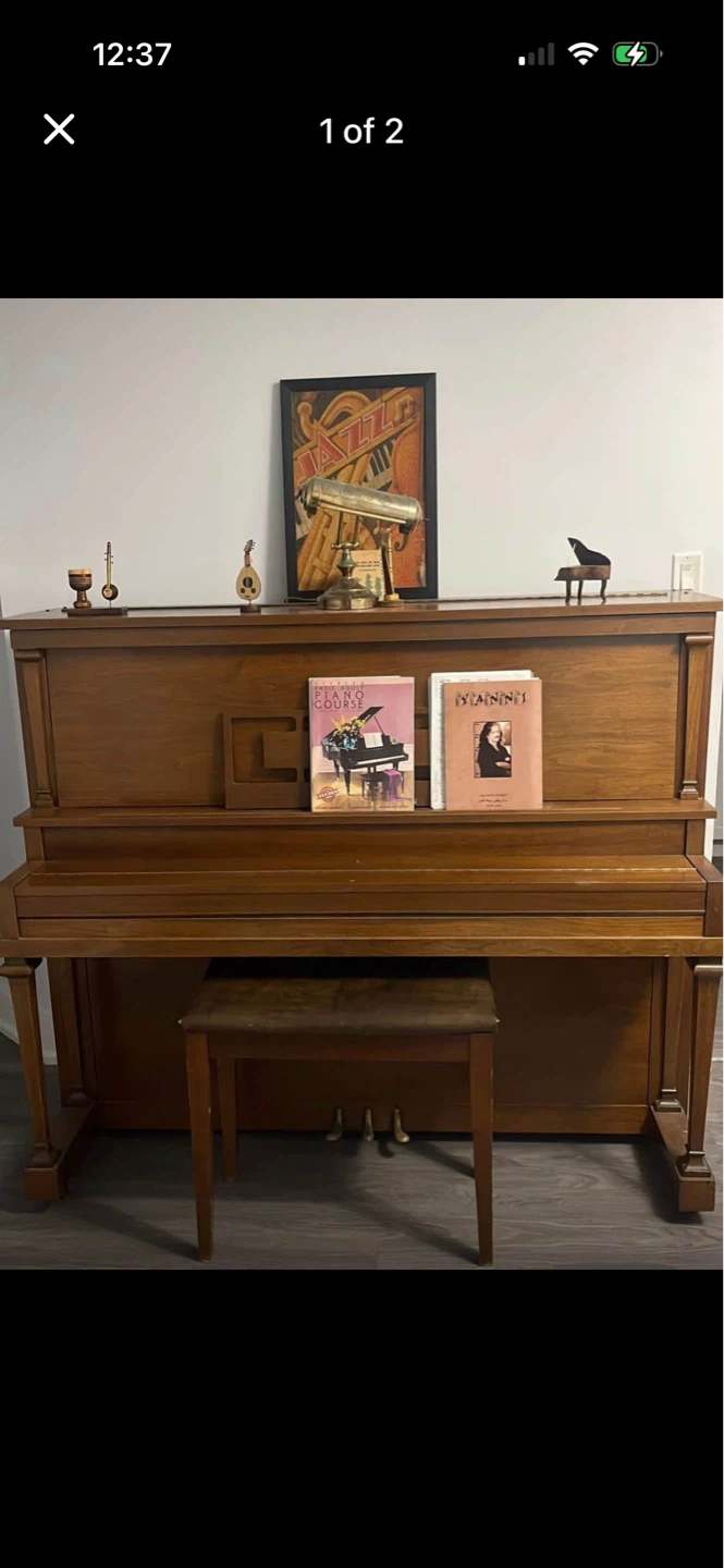 Upright Piano with Bench