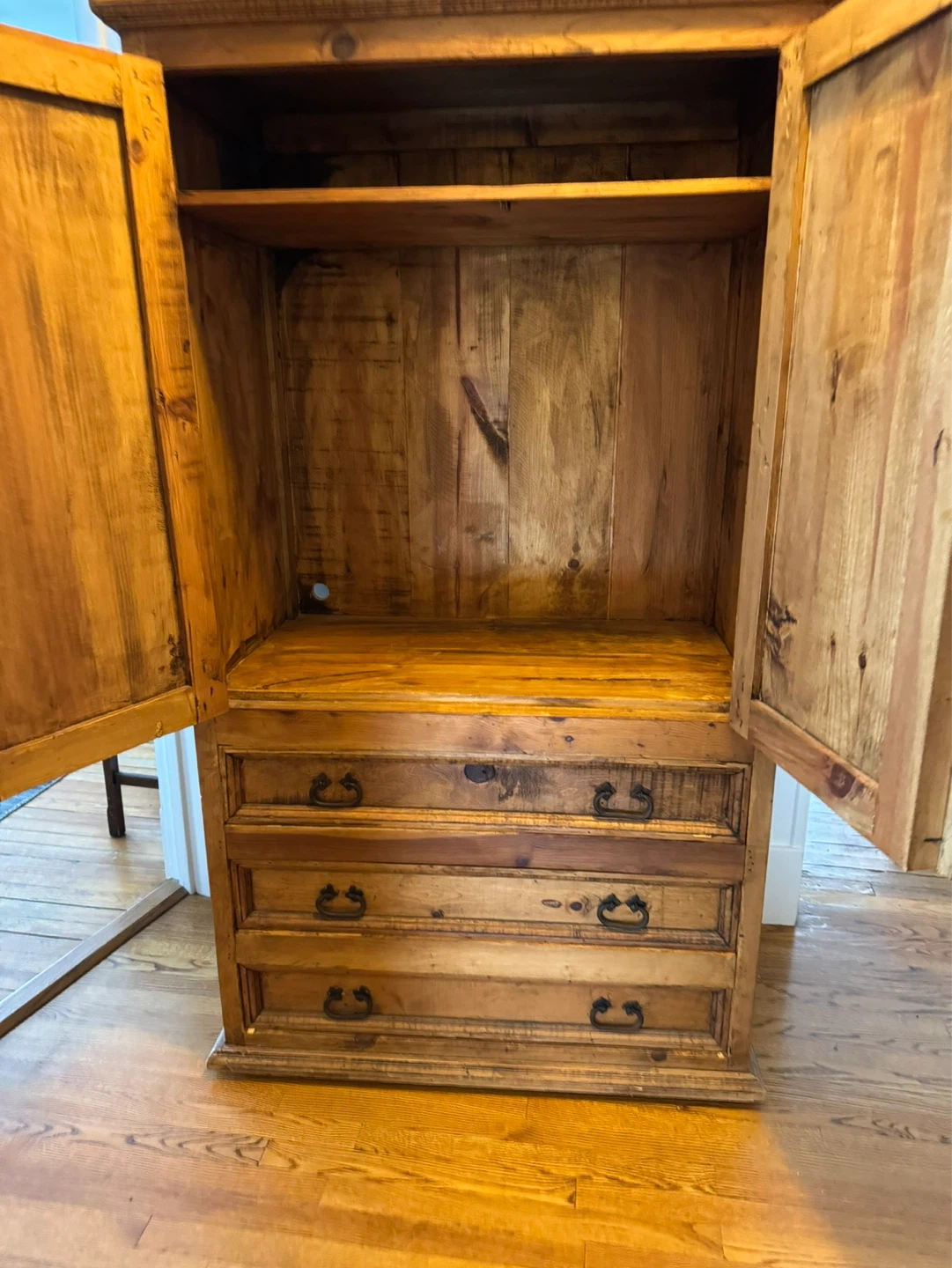 Rustic Wooden Armoire with Drawers - photo 2