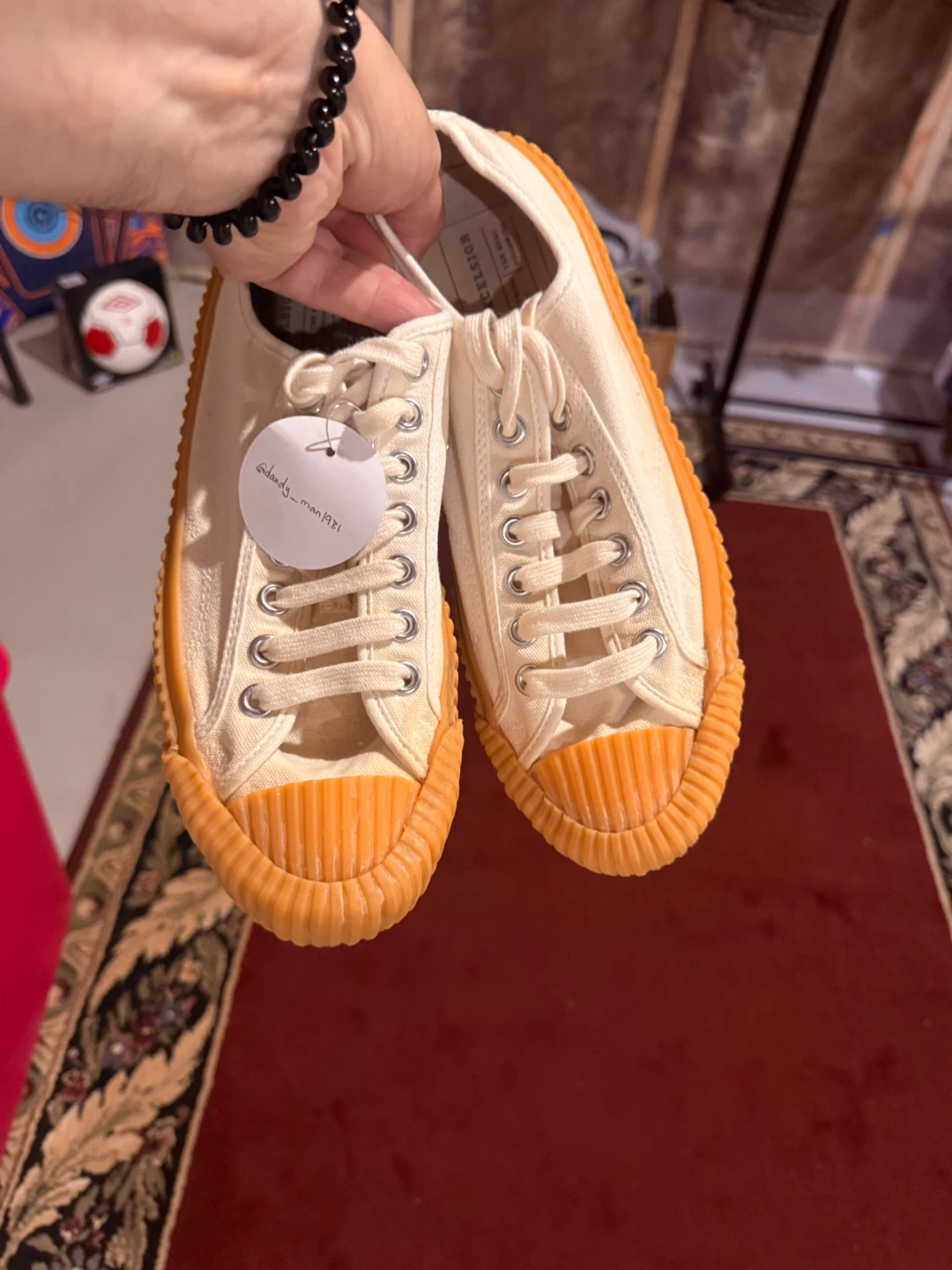 White Canvas Sneakers with Gum Soles
