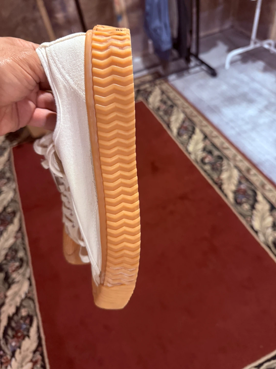 White Canvas Sneakers with Gum Soles - photo 2