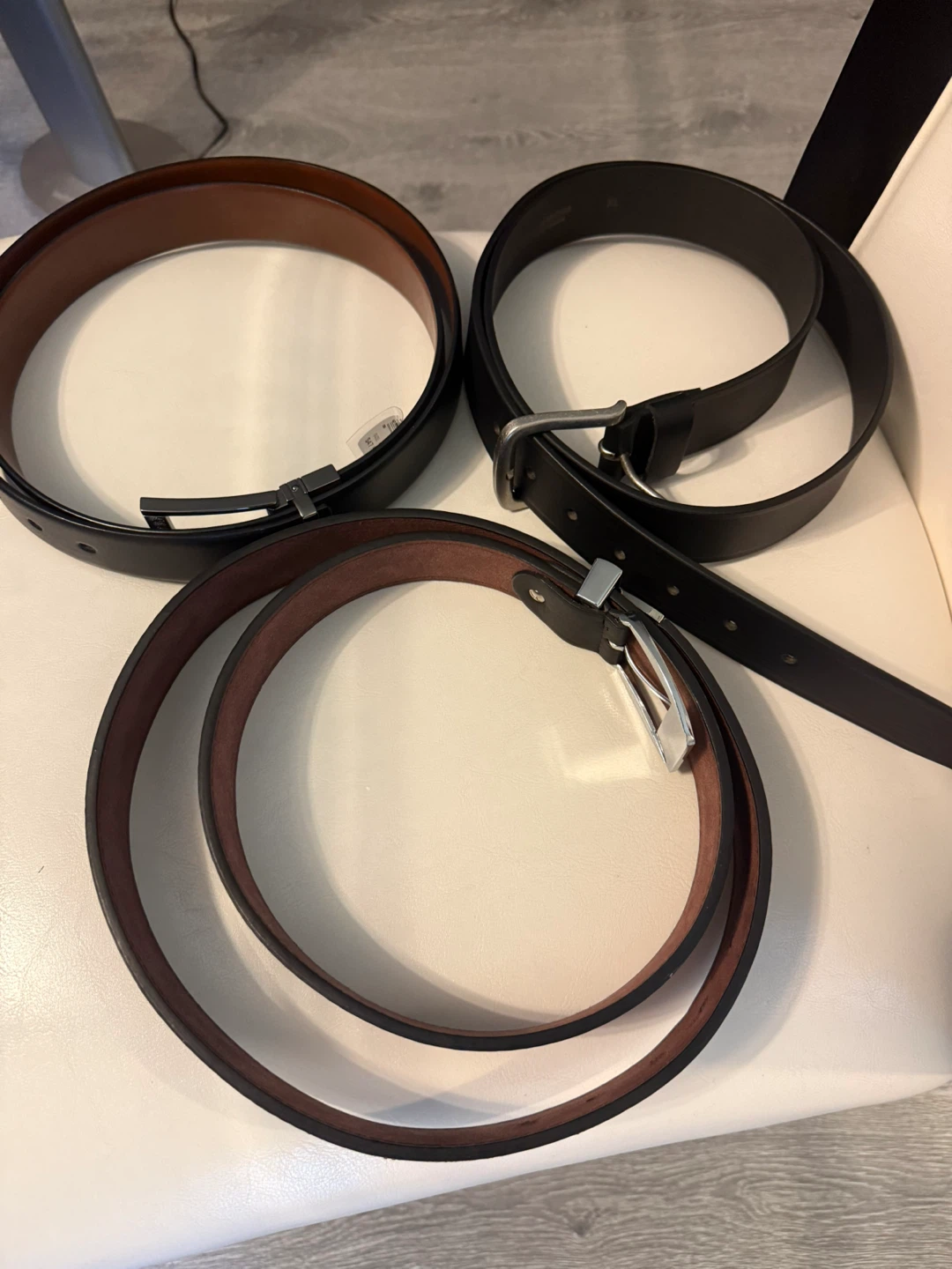 Men's Leather Belts - Set of 3 - photo 2
