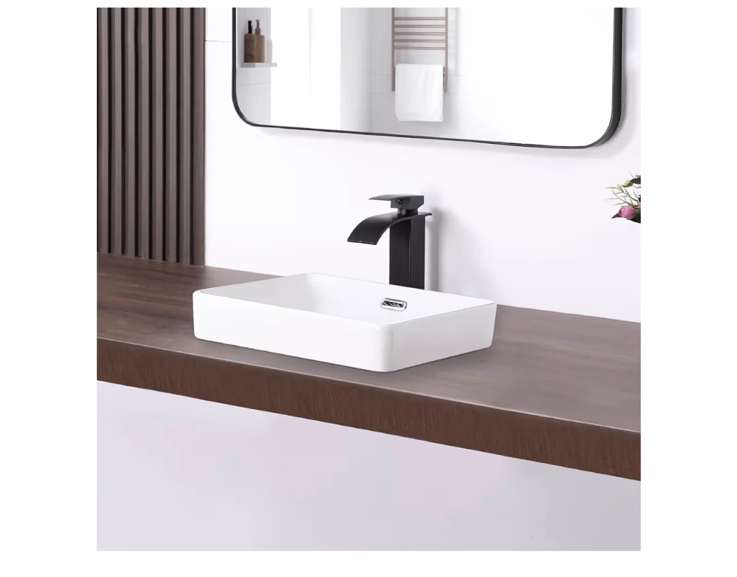 White Ceramic Rectangular Vessel Sink 15.5" x 11.9" - photo 2