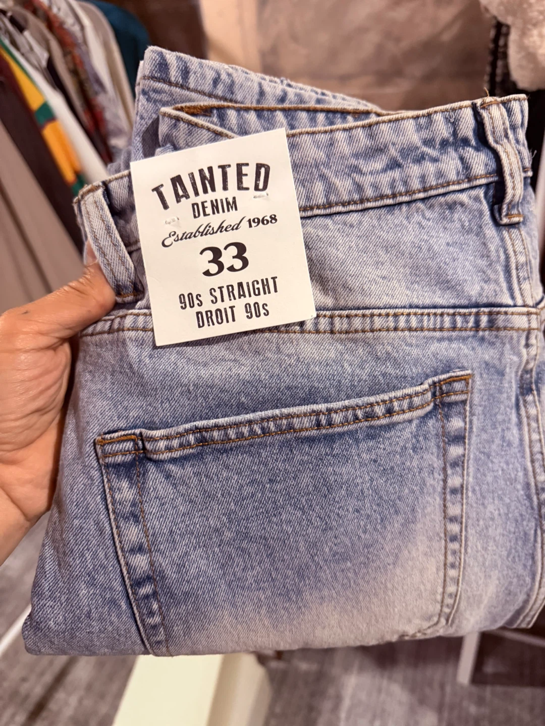 Tainted Denim 90s Straight Leg Jeans - Size 33
