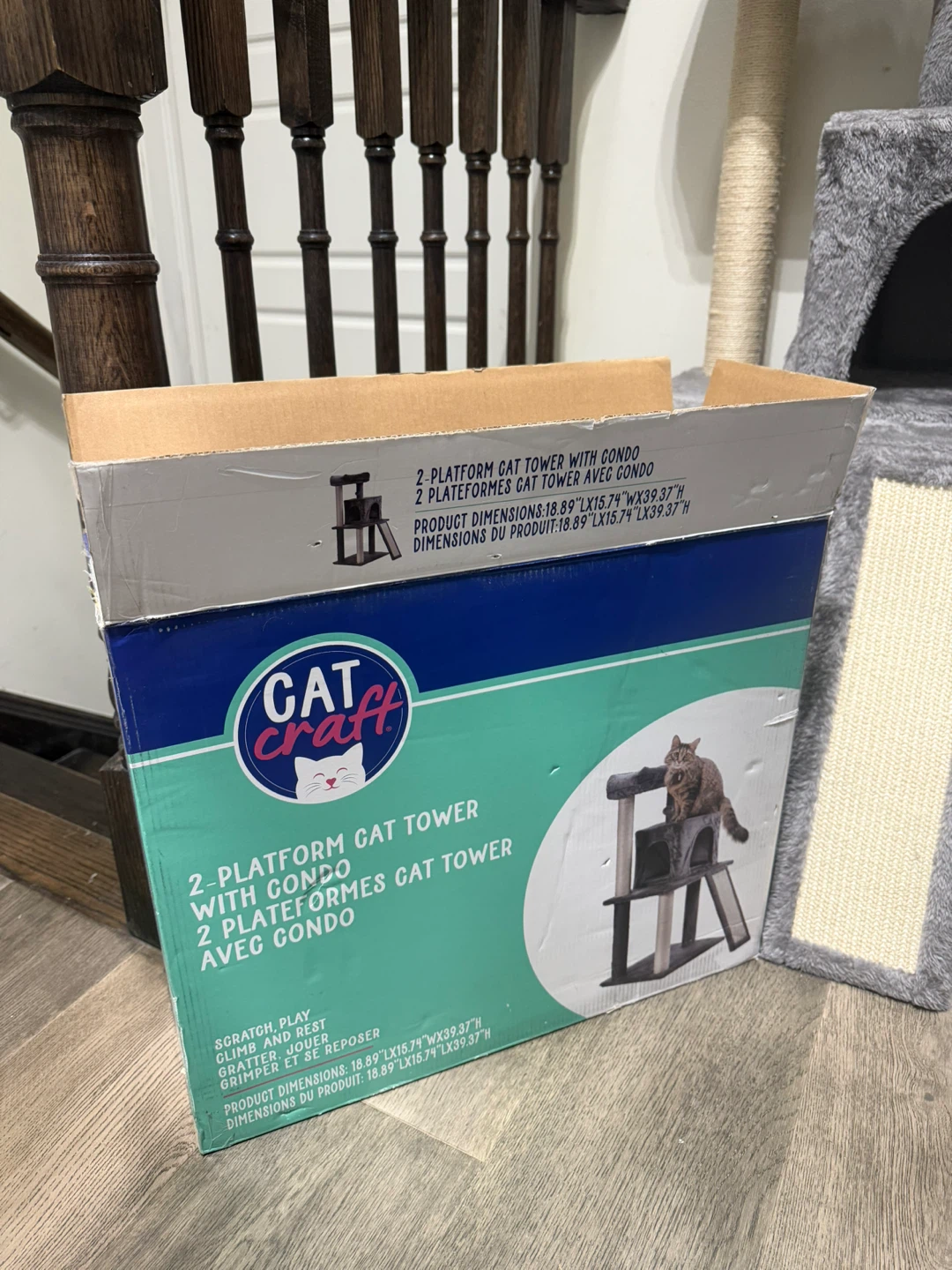 Cat Craft 2-Platform Cat Tower with Condo - photo 2