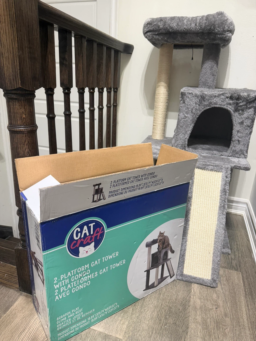 Cat Craft 2-Platform Cat Tower with Condo - photo 4