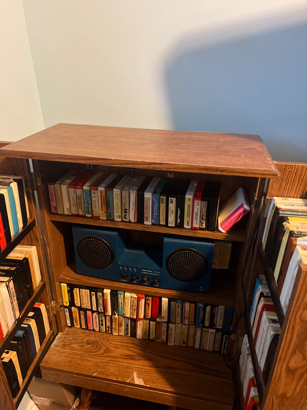 8-Track Player with Cartridges