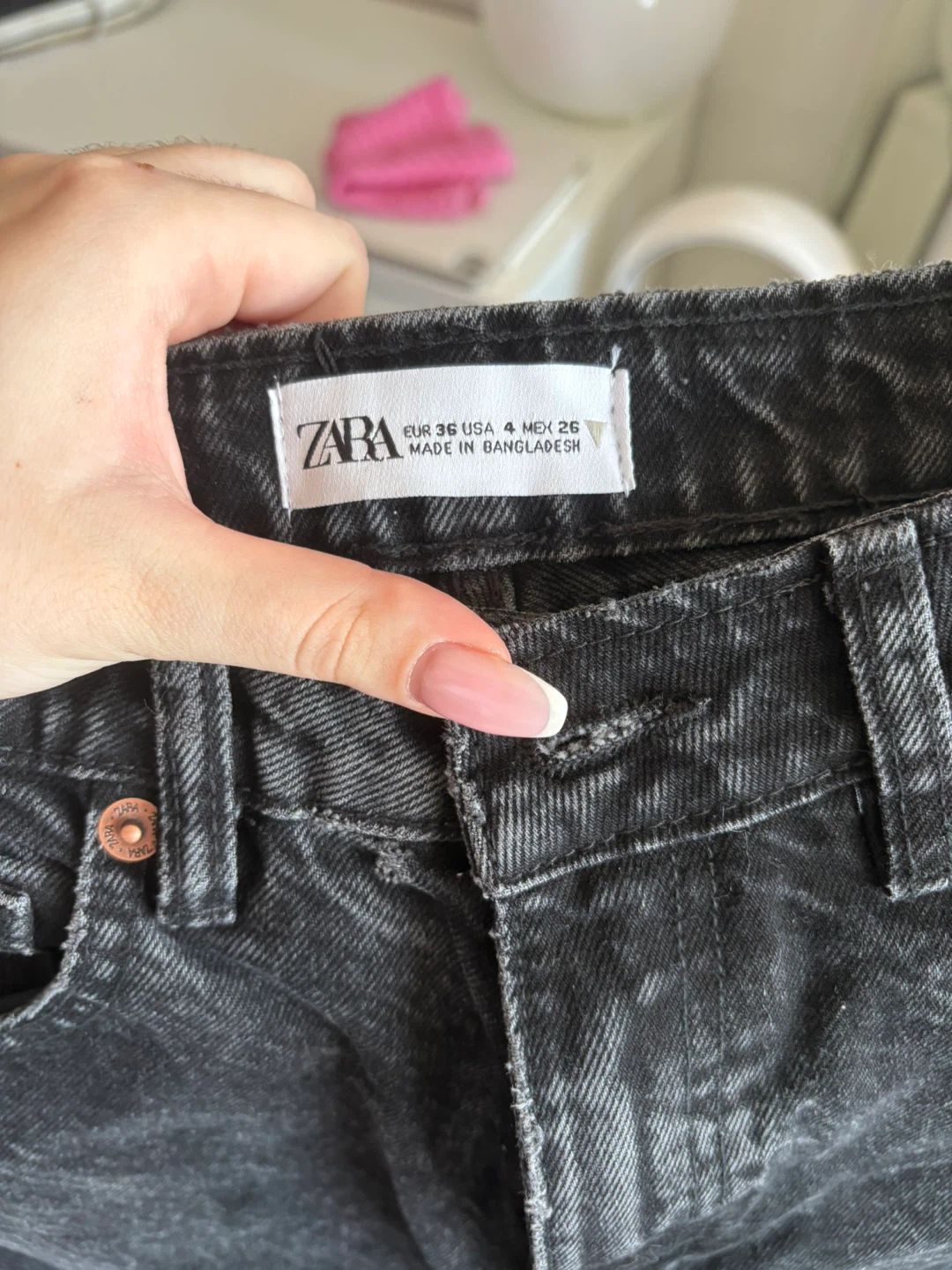 Zara black straight leg jeans - photo 2