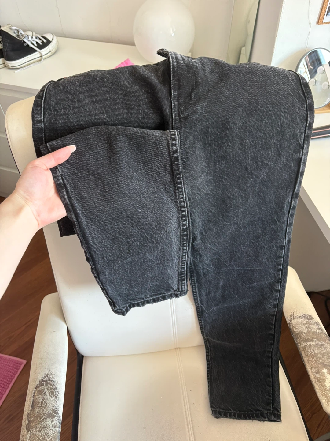 Zara black straight leg jeans - photo 3