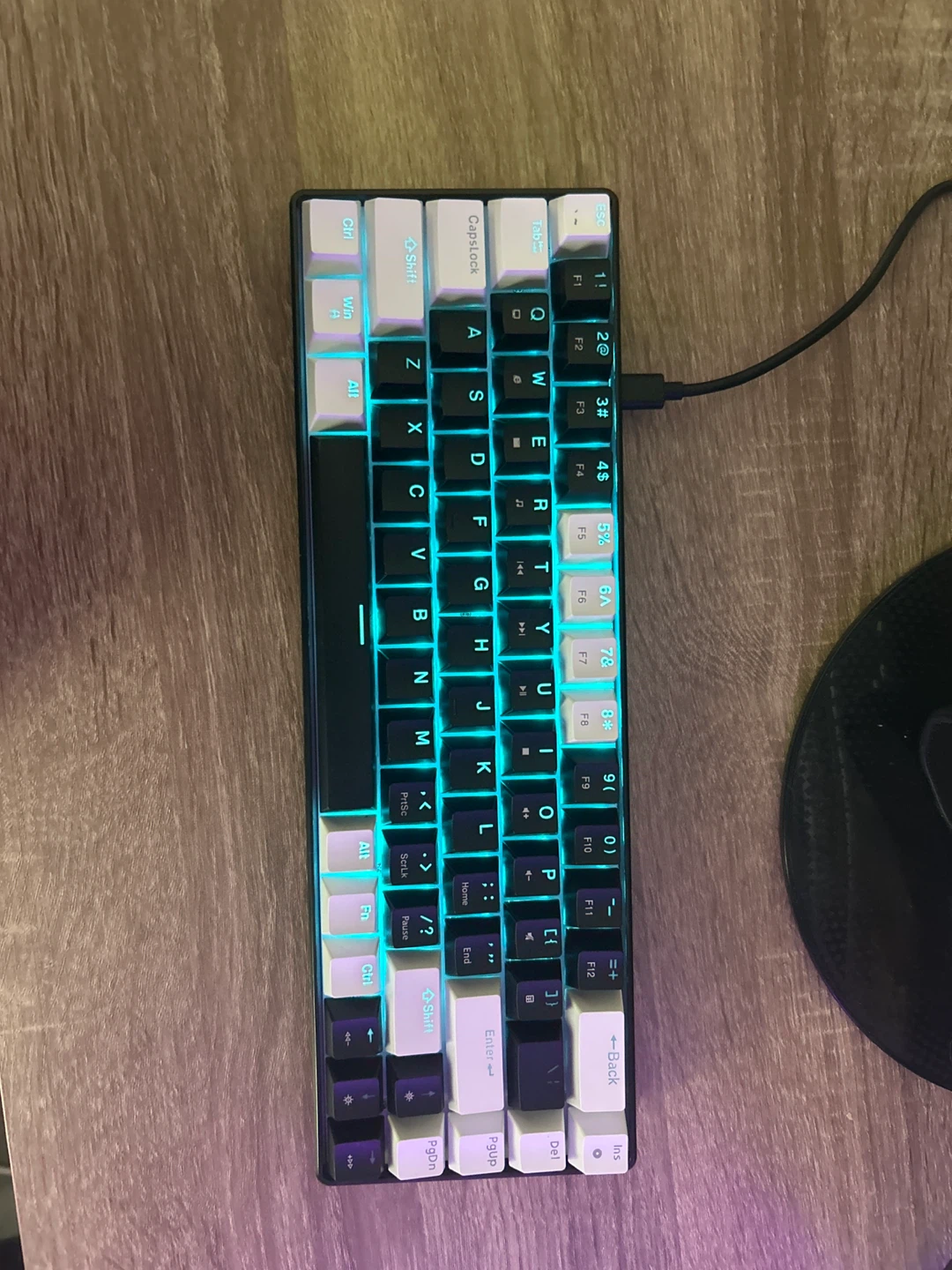 Black Mechanical Gaming Keyboard with RGB Backlighting