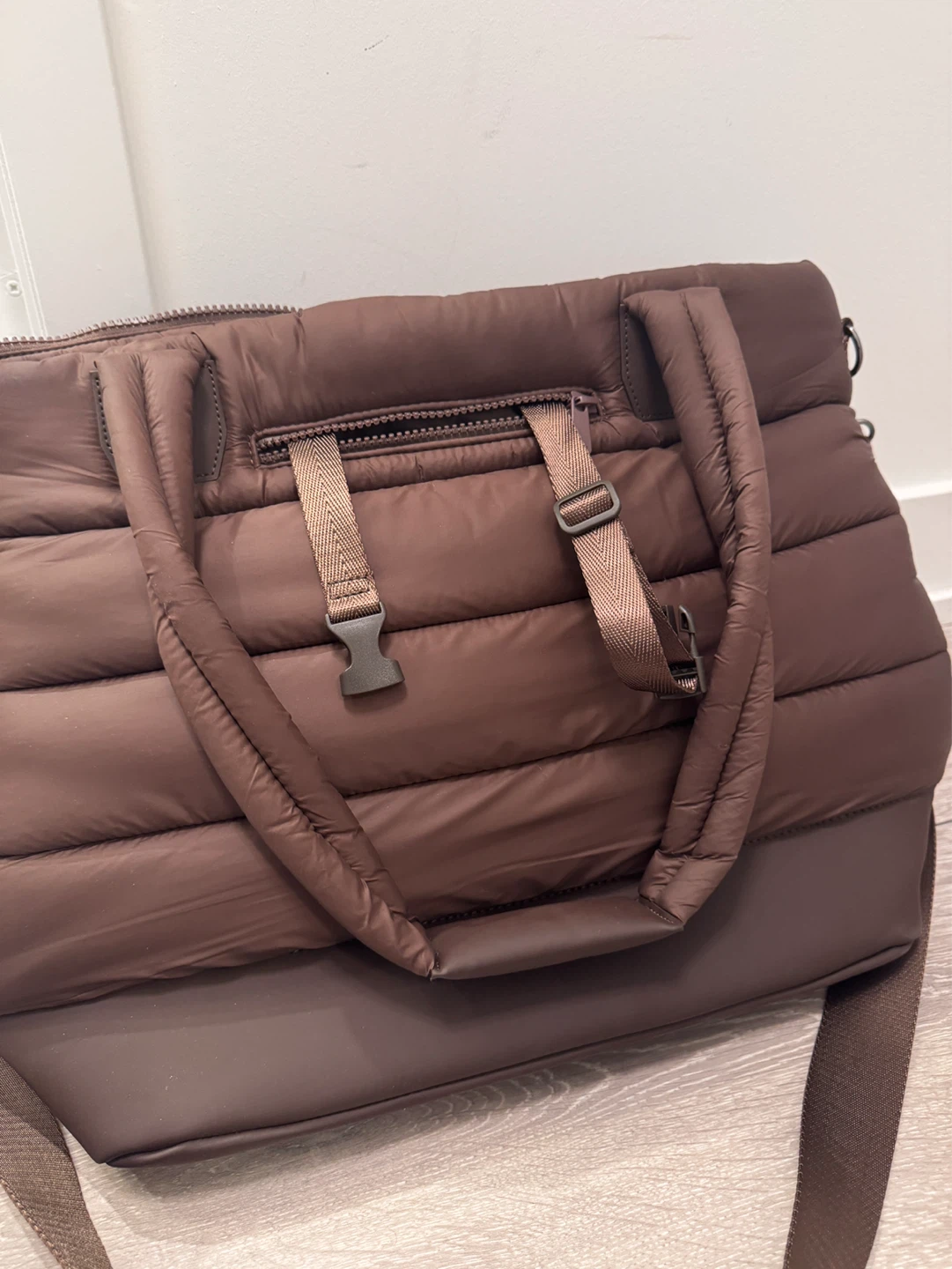 Lole Puffer Tote Bag - Chocolate Brown - photo 2