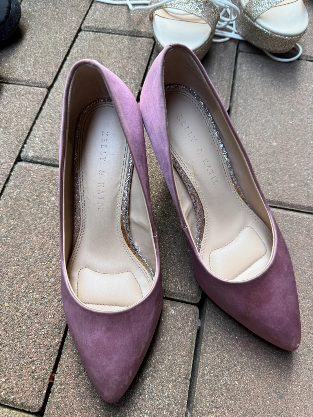 Kelly & Katie Astivia Velvet Heels - Size 6.5