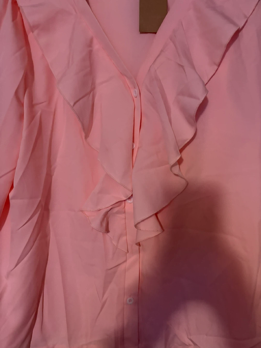 Pink Ruffled Blouse - Size XL - photo 2