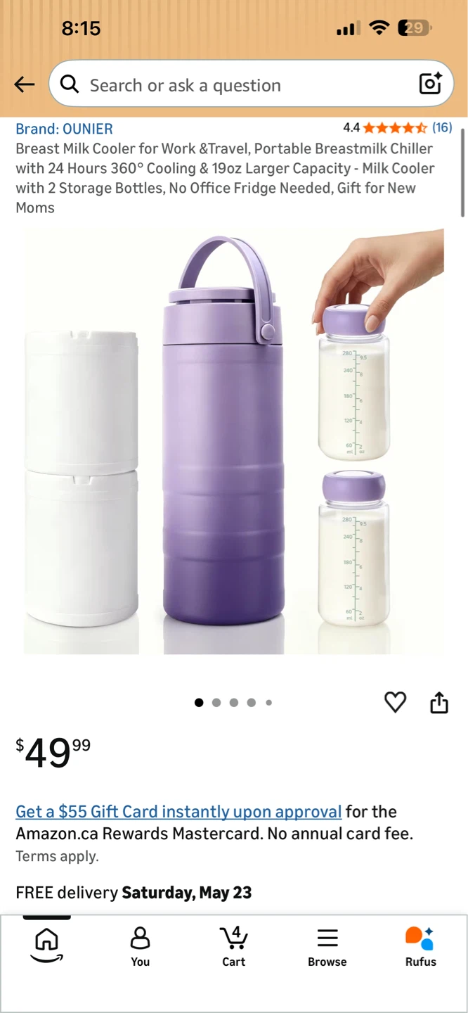 OUNIER Breast Milk Cooler- BRAND NEW IN BOX - photo 2
