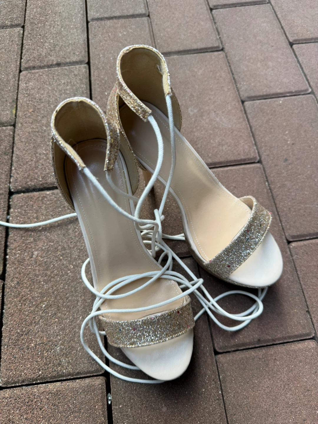 Women's Glitter Strappy Heels Size 7 - photo 4
