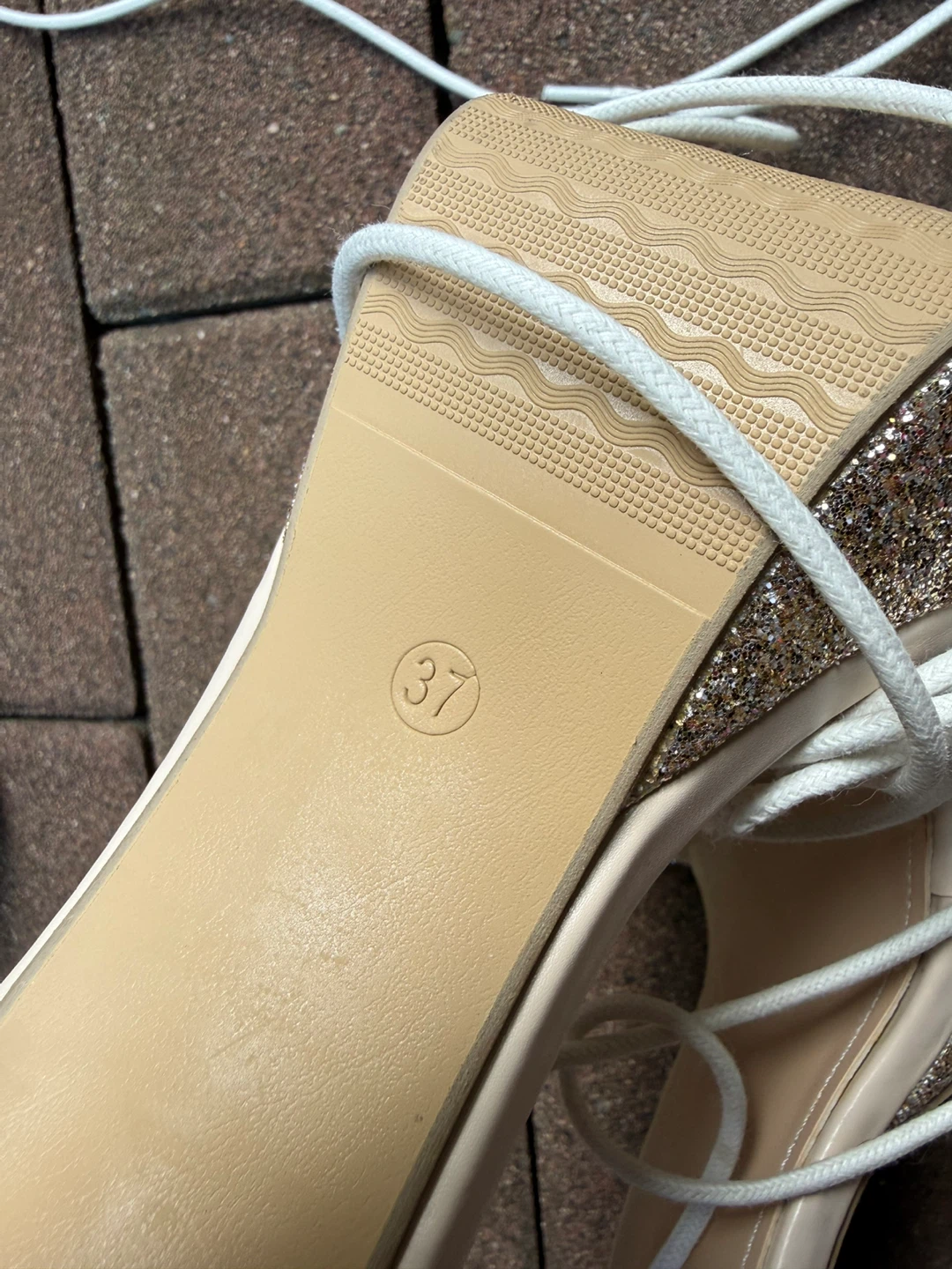 Women's Glitter Strappy Heels Size 7