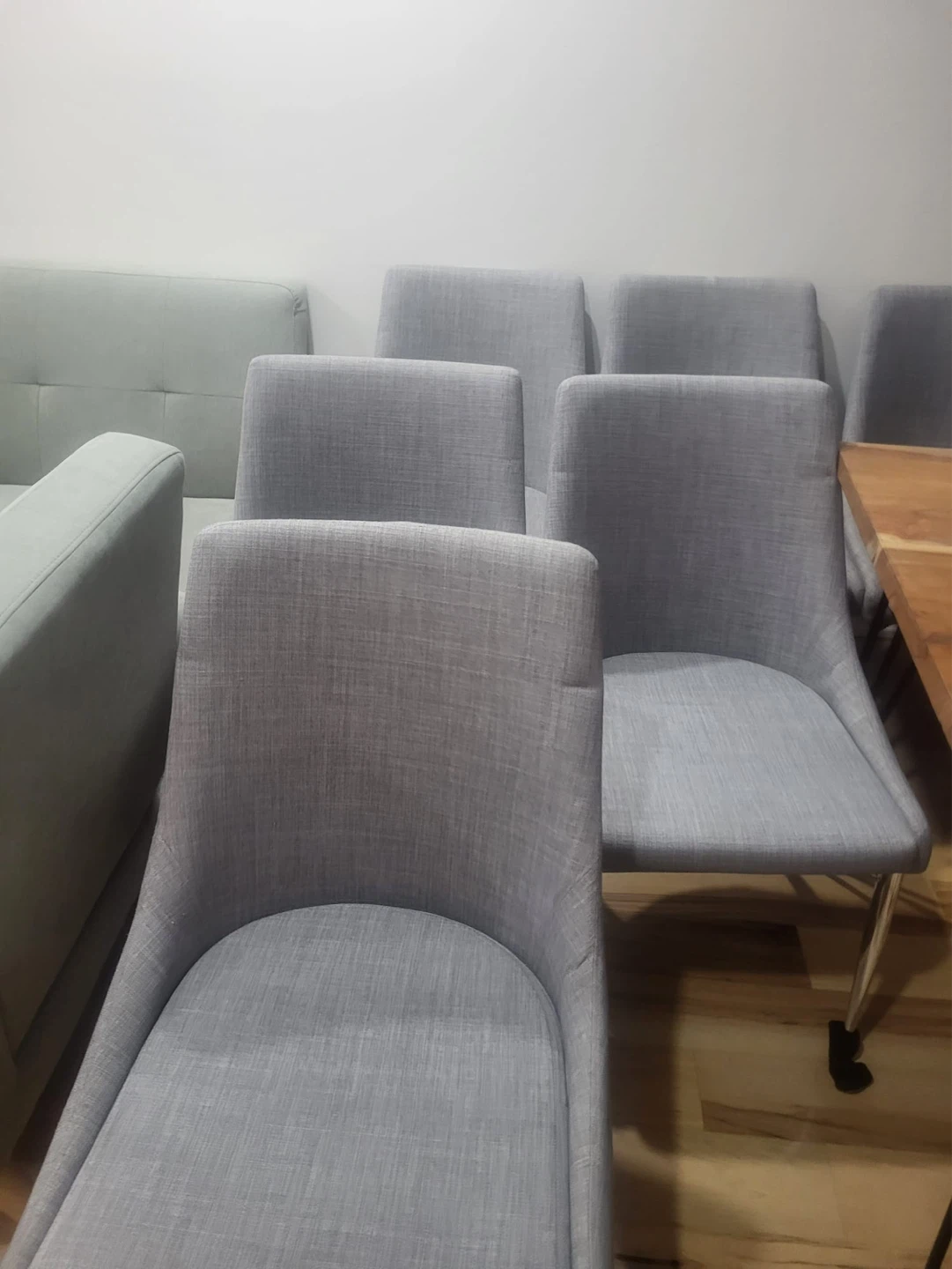 Set of 7 Grey Dining Chairs from structube
